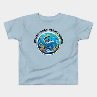 Clean Ocean and Marine Conservation Kids T-Shirt